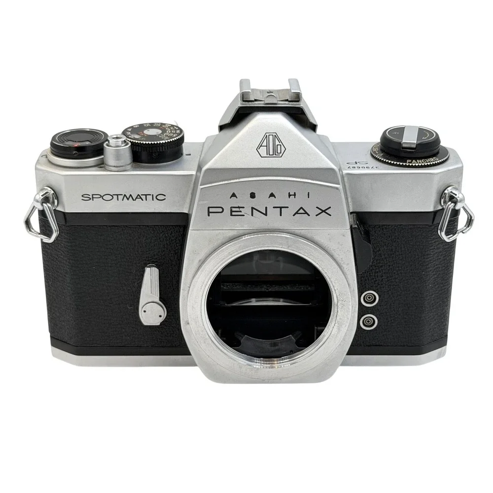 Asahi Pentax Spotmatic SP 35mm SLR Film Camera Body Silver Black Vintage Japan